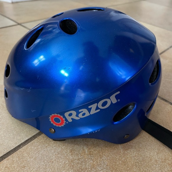 Razor | Other | Razor Shiny Blue Safety Helmet | Poshmark